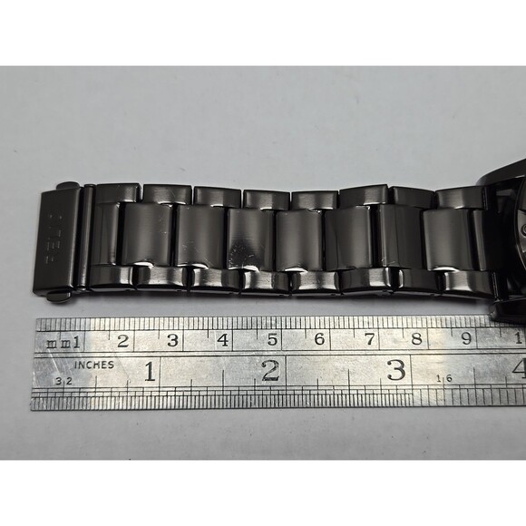 Relic By Fossil Rylan Diamond Black Steel Mens Quartz Watch ZR97014 New Battery - Picture 10 of 11